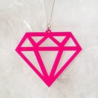 Colar Diamante pink Grande
